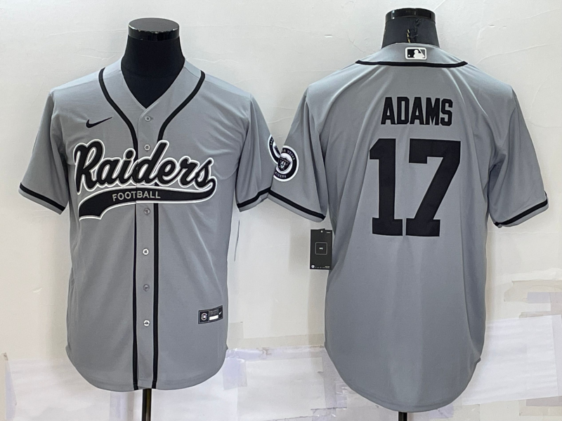 Men's Las Vegas Raiders Davante Adams #17 Gray Jersey Joint Edition